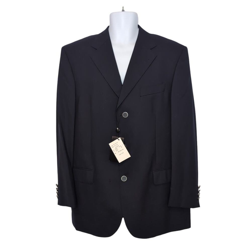 HATHAWAY 3 Button Blazer Men's‎ 40R Super 140s Wool Lightweight ITALY NWT FLAWS